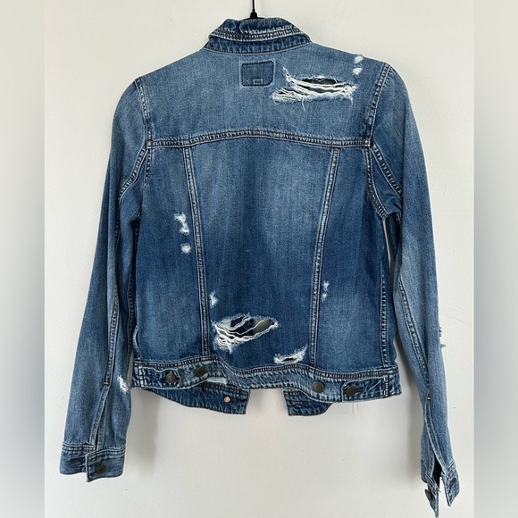 American eagle destroyed boyfriend jean jacket size S - Picture 2 of 5